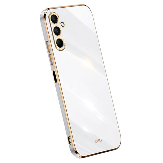 XINLI For Samsung Galaxy M15 5G / F15 5G Case TPU Protective Electroplating Phone Cover - White
