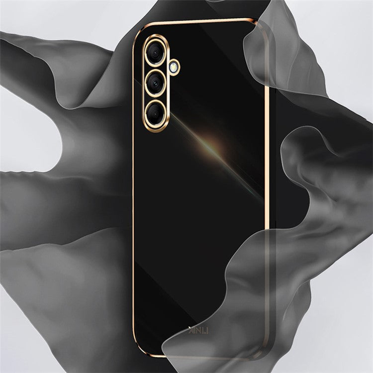 XINLI For Samsung Galaxy M15 5G / F15 5G Case TPU Protective Electroplating Phone Cover - White