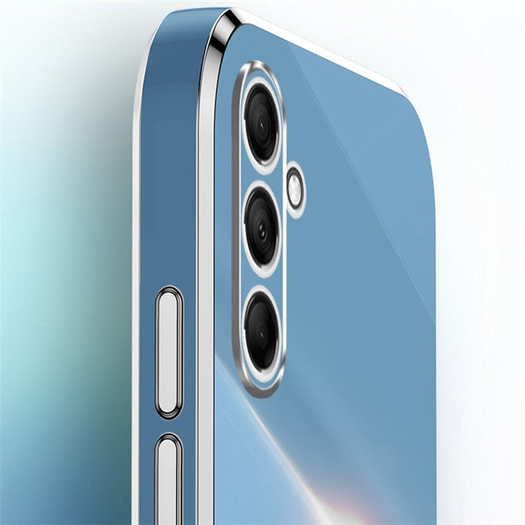 XINLI For Samsung Galaxy M15 5G / F15 5G Case TPU Protective Electroplating Phone Cover - White