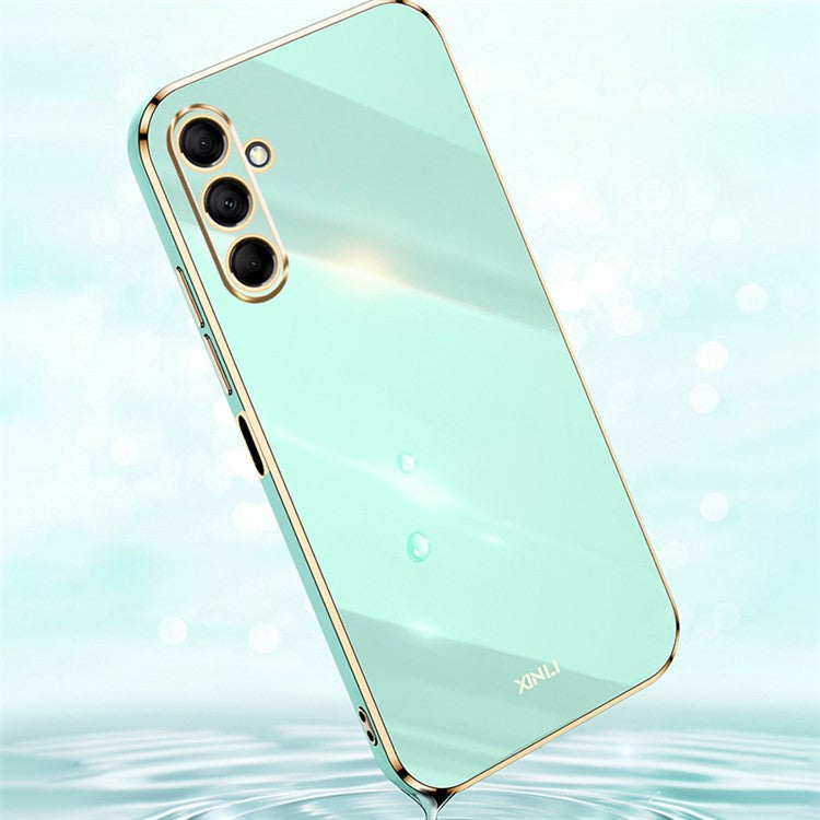 XINLI For Samsung Galaxy M15 5G / F15 5G Case TPU Protective Electroplating Phone Cover - White