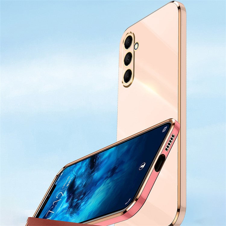 XINLI For Samsung Galaxy M15 5G / F15 5G Case TPU Protective Electroplating Phone Cover - White