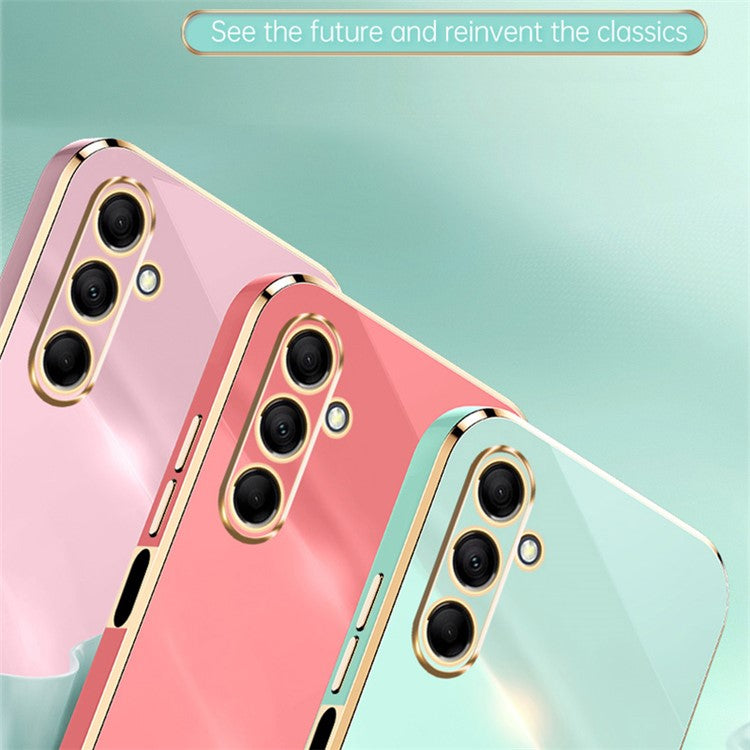 XINLI For Samsung Galaxy M15 5G / F15 5G Case TPU Protective Electroplating Phone Cover - White