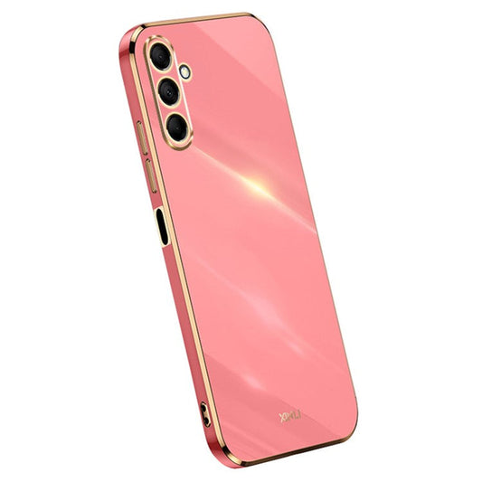XINLI For Samsung Galaxy M15 5G / F15 5G Case TPU Protective Electroplating Phone Cover - Red