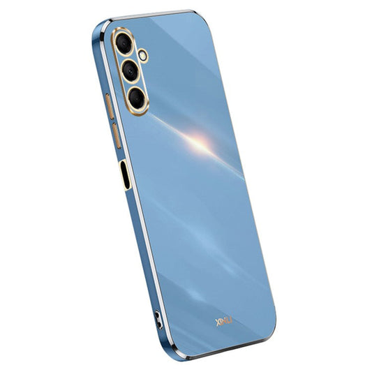 XINLI For Samsung Galaxy M15 5G / F15 5G Case TPU Protective Electroplating Phone Cover - Blue