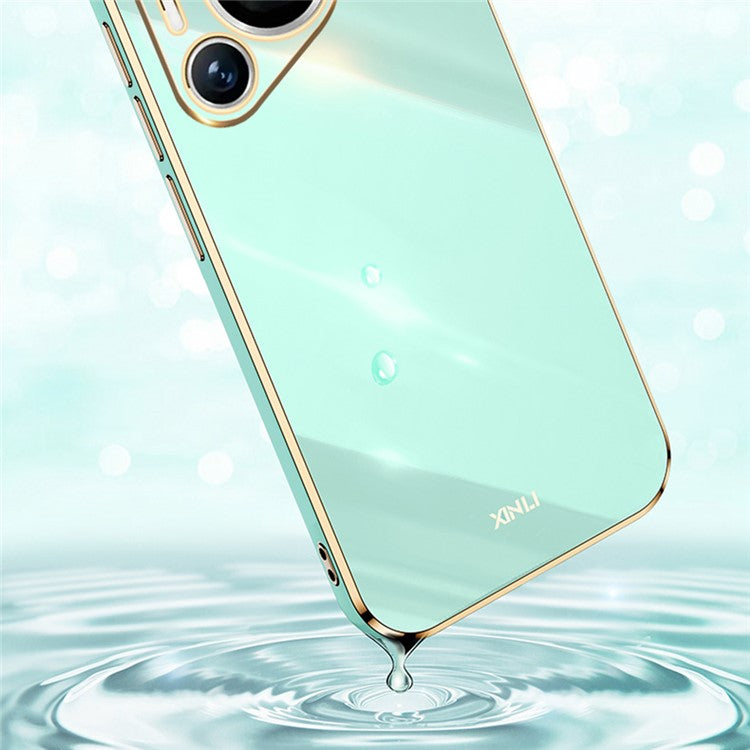 XINLI For Huawei Pura 70 Case Flexible TPU Electroplated Back Phone Cover - Pink