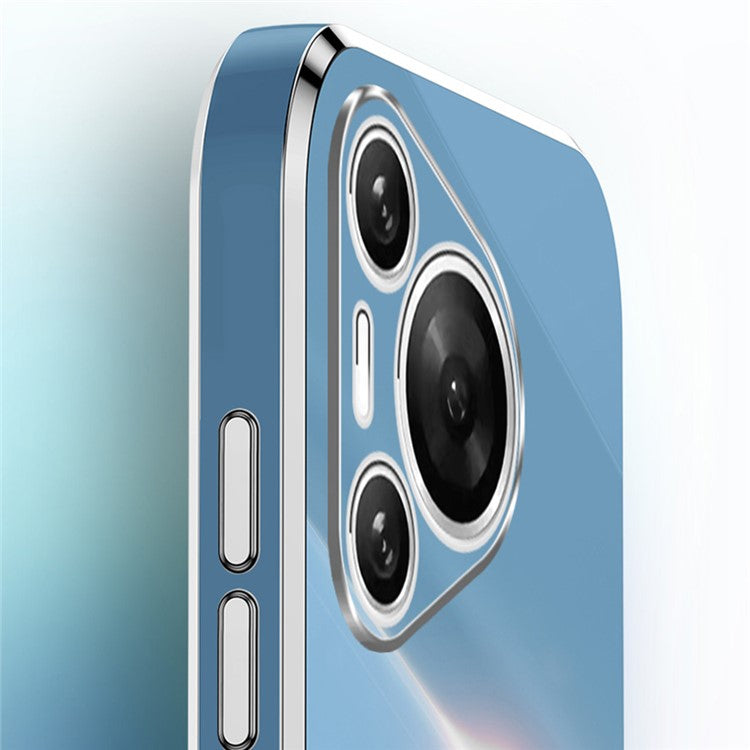 XINLI For Huawei Pura 70 Case Flexible TPU Electroplated Back Phone Cover - White