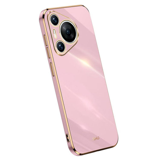 XINLI For Huawei Pura 70 Case Flexible TPU Electroplated Back Phone Cover - Purple
