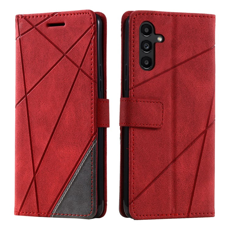 For Samsung Galaxy A05s 4G Case Flip Wallet PU Leather Skin-touch Shockproof Phone Cover - Red
