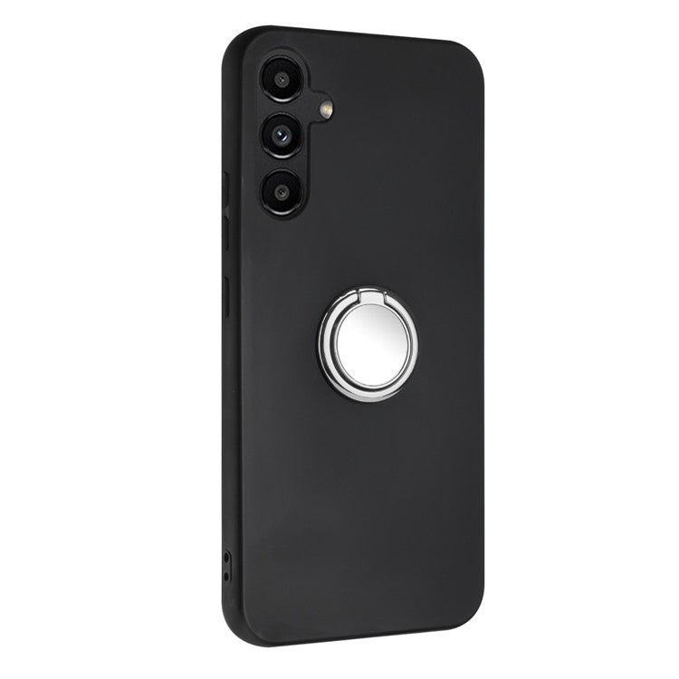 For Samsung Galaxy M55 5G / C55 5G / F55 5G Case TPU Drop Protection Cell Phone Cover with Ring Kickstand - Silver