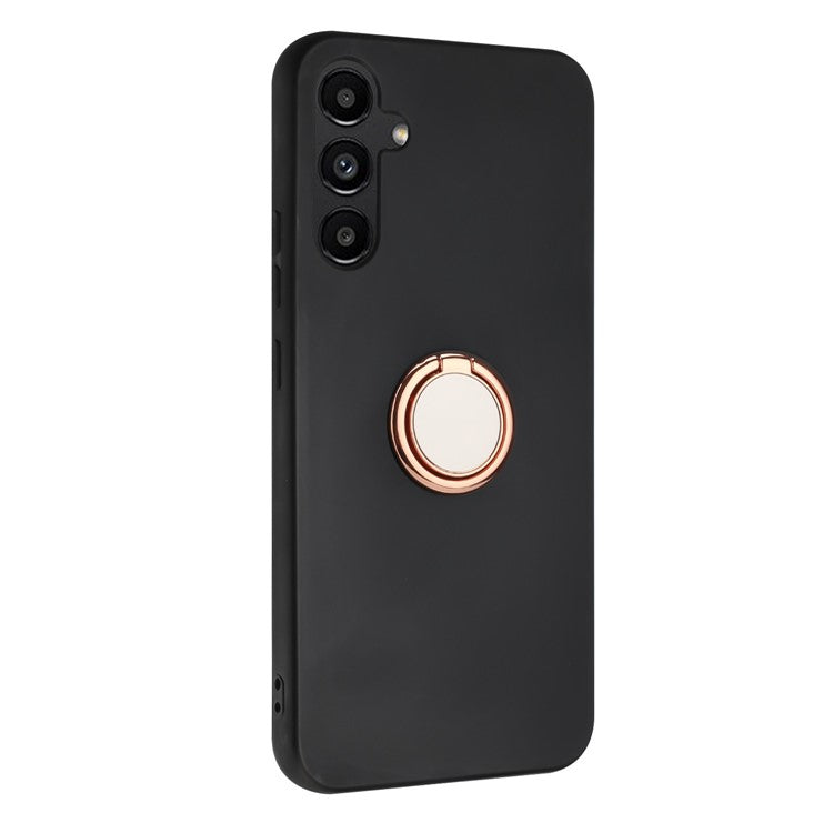 For Samsung Galaxy M55 5G / C55 5G / F55 5G Case TPU Drop Protection Cell Phone Cover with Ring Kickstand - Rose Gold