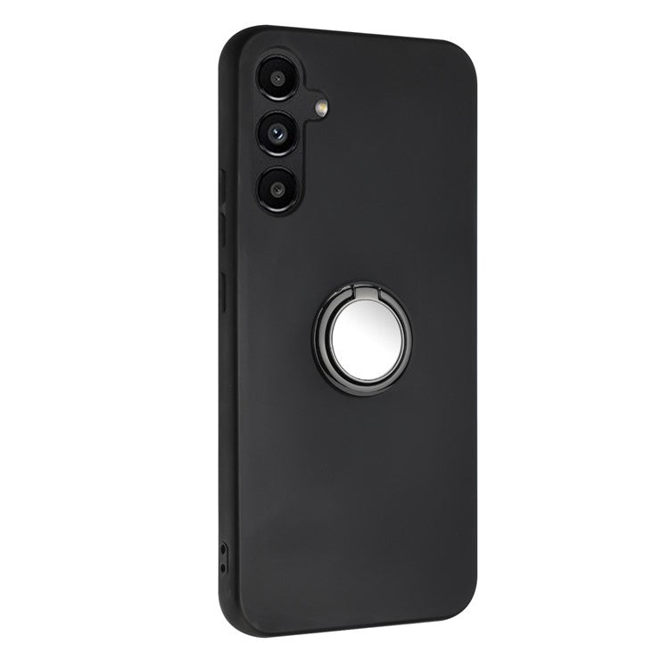 For Samsung Galaxy M55 5G / C55 5G / F55 5G Case TPU Drop Protection Cell Phone Cover with Ring Kickstand - Black