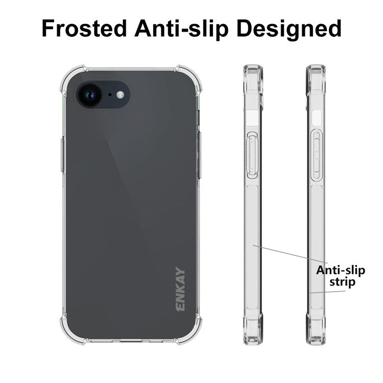 ENKAY HAT PRINCE For iPhone SE (2025) TPU Case Reinforced Corners Clear Phone Cover