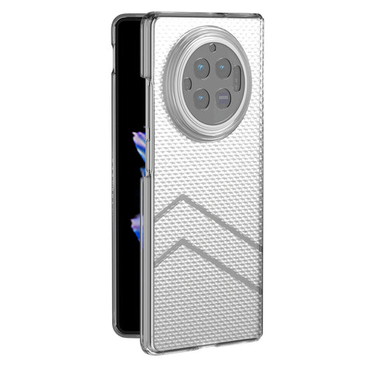 For vivo X Fold3 Clear Case Wave Texture Matte Hard PC Protective Phone Cover
