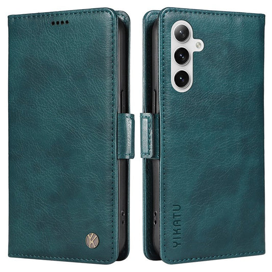 YIKATU YK-007 For Samsung Galaxy S24 Case Litchi Texture Leather Phone Cover - Blue