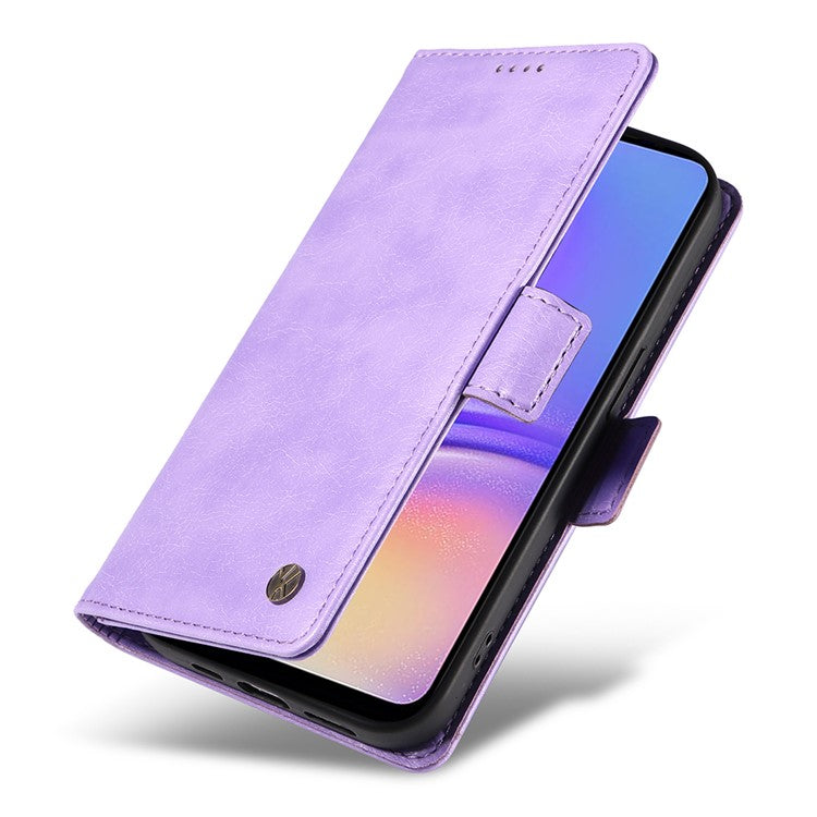 YIKATU YK-007 For Samsung Galaxy A05 4G Leather Case Litchi Texture Anti-Drop Phone Cover - Purple
