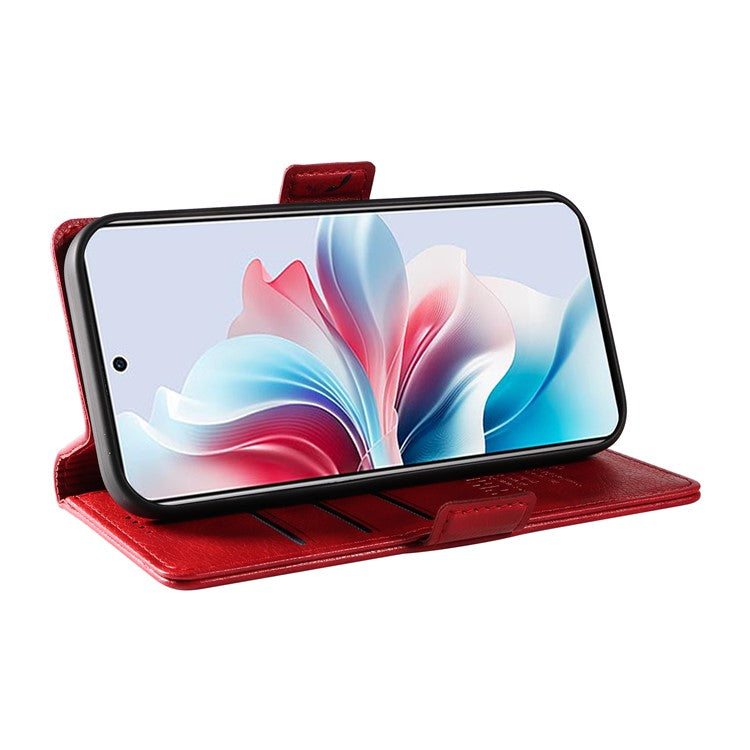 YIKATU YK-007 For Oppo Reno11 F 5G Case PU Leather+TPU Scratch-proof Mobile Phone Cover - Red