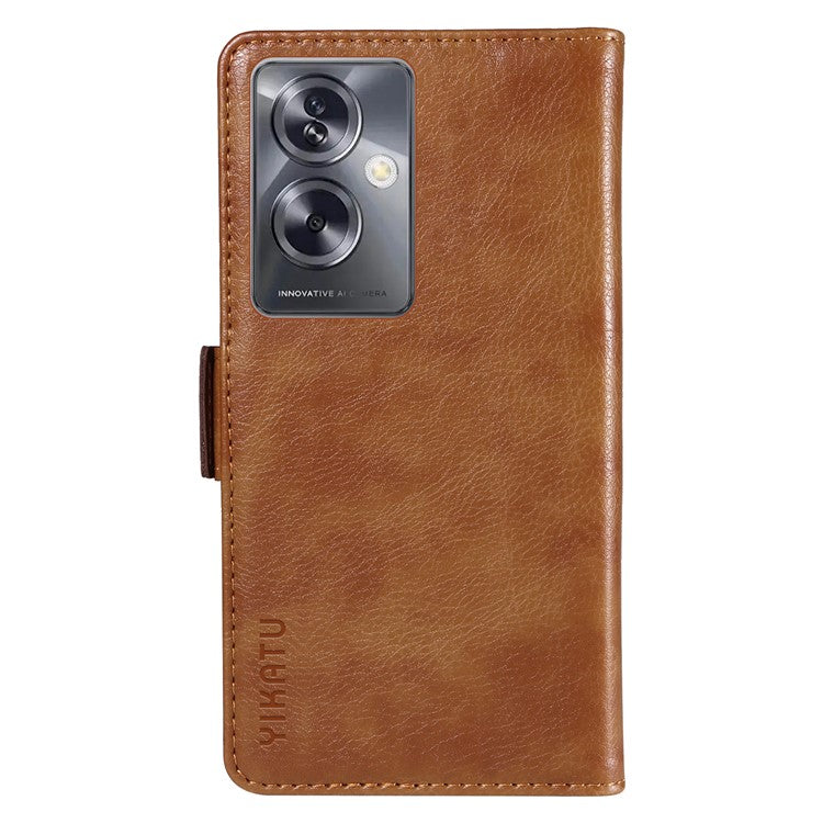 YIKATU YK-007 For Oppo A79 5G / A2 5G Leather Phone Case Litchi Texture Phone Shell - Brown