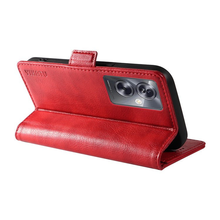YIKATU YK-007 For Oppo A79 5G / A2 5G Leather Phone Case Litchi Texture Phone Shell - Red