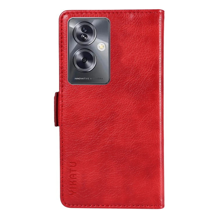 YIKATU YK-007 For Oppo A79 5G / A2 5G Leather Phone Case Litchi Texture Phone Shell - Red