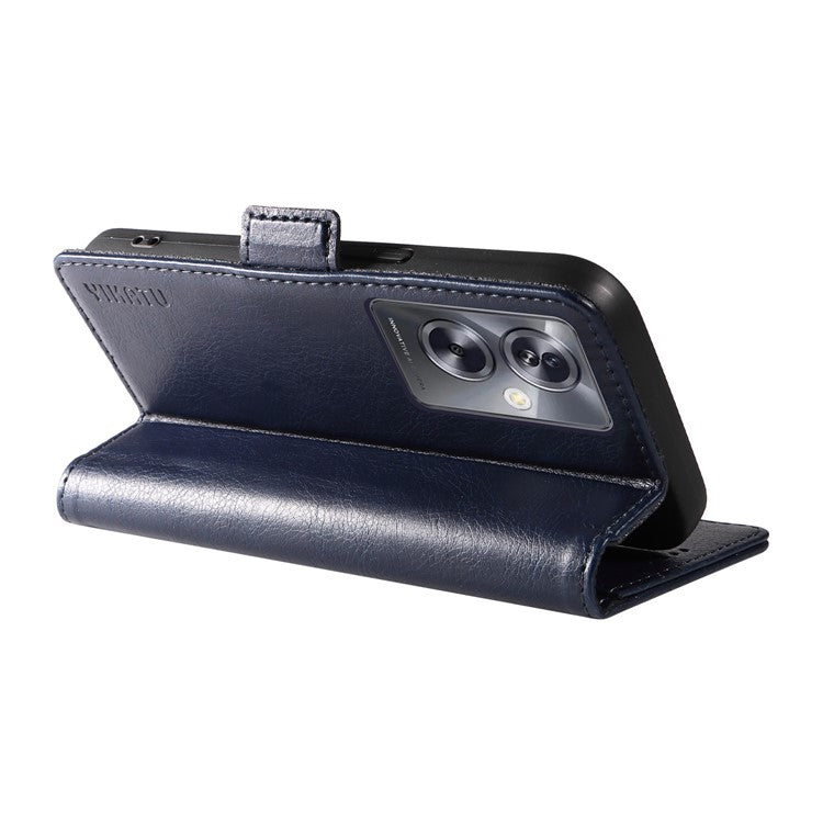 YIKATU YK-007 For Oppo A79 5G / A2 5G Leather Phone Case Litchi Texture Phone Shell - Navy Blue