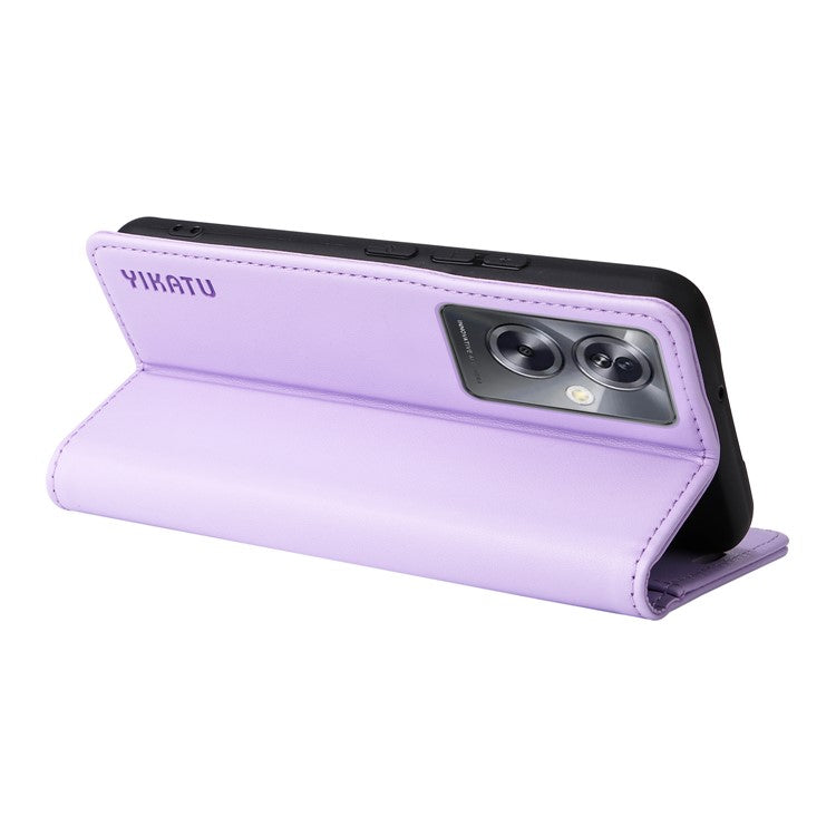 YIKATU YK-001 For Oppo A79 5G / A2 5G Case Magnetic Adsorption Leather Phone Cover - Light Purple