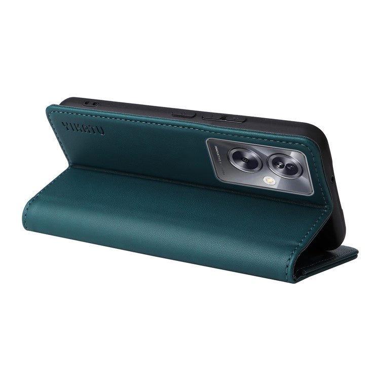 YIKATU YK-001 For Oppo A79 5G / A2 5G Case Magnetic Adsorption Leather Phone Cover - Green
