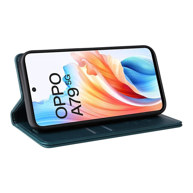 YIKATU YK-001 For Oppo A79 5G / A2 5G Case Magnetic Adsorption Leather Phone Cover - Green
