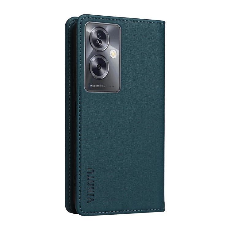 YIKATU YK-001 For Oppo A79 5G / A2 5G Case Magnetic Adsorption Leather Phone Cover - Green
