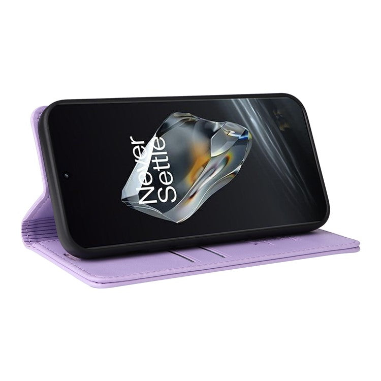 YIKATU YK-001 For OnePlus 12 5G Wallet Case PU Leather Phone Cover Magnetic Closing - Light Purple