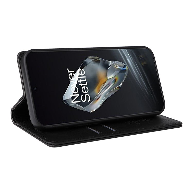 YIKATU YK-001 For OnePlus 12 5G Wallet Case PU Leather Phone Cover Magnetic Closing - Black