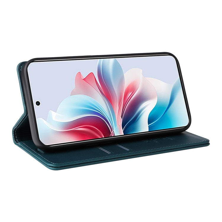 YIKATU YK-001 For Oppo Reno11 F 5G Slim Cover Magnetic Closing Leather Phone Shell - Green