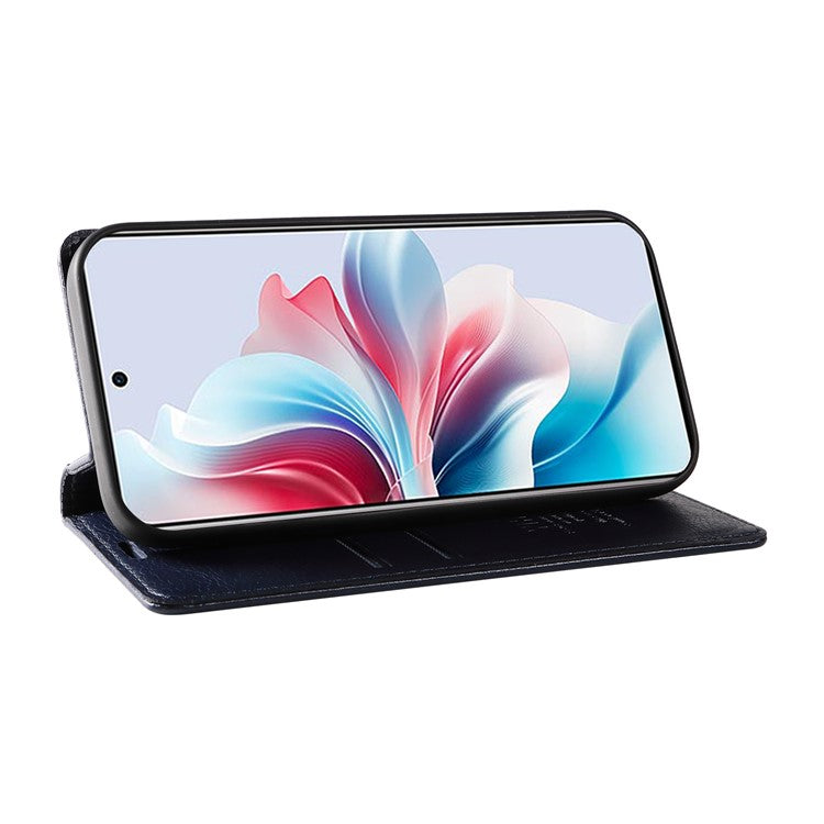 YIKATU YK-006 For Oppo Reno11 F 5G Case Litchi Texture Magnetic Closing Leather Phone Cover - Black