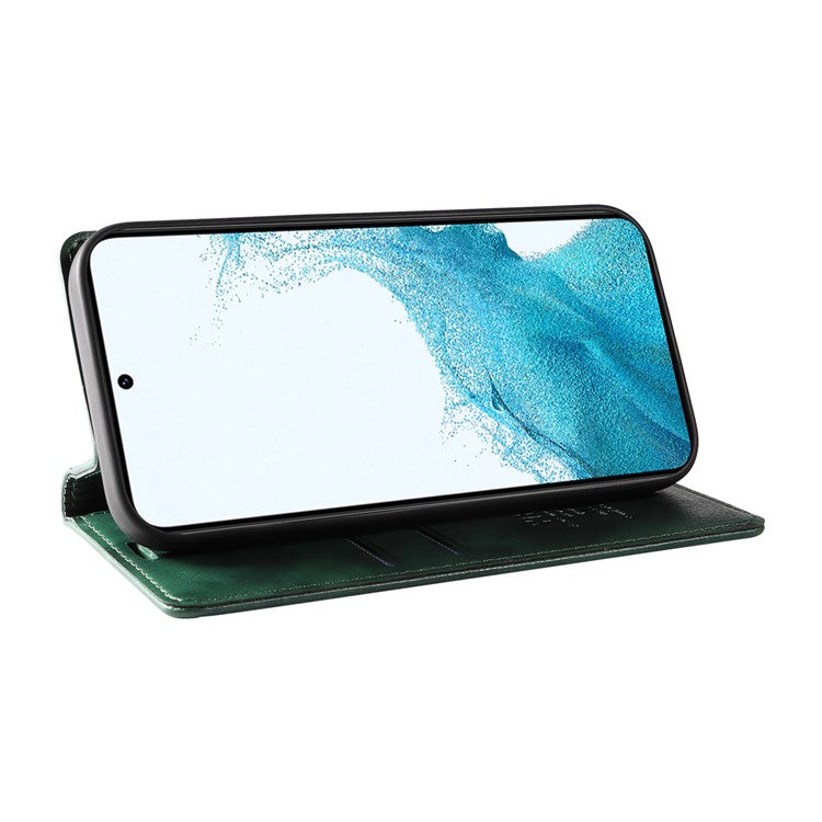 YIKATU YK-006 For Samsung Galaxy S22+ 5G Case Litchi Texture Ultra Thin Card Slots Phone Cover - Green