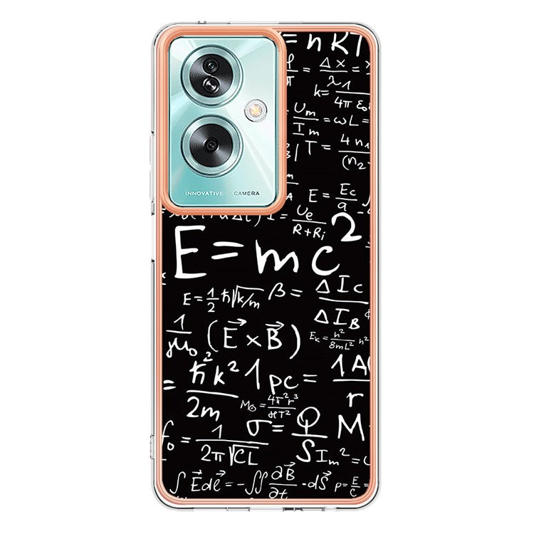 YB IMD Series-19 Style-D For Oppo A79 5G / A2 5G TPU Phone Case Electroplating Pattern Print Shell - Equation