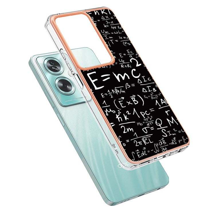 YB IMD Series-19 Style-D For Oppo A79 5G / A2 5G TPU Phone Case Electroplating Pattern Print Shell - Equation