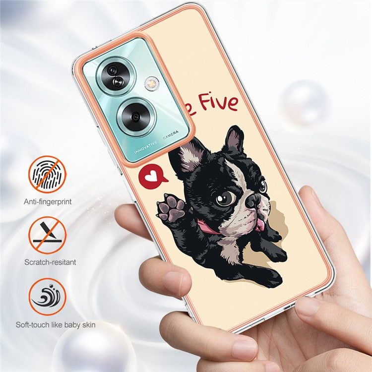 YB IMD Series-19 Style-D For Oppo A79 5G / A2 5G TPU Phone Case Electroplating Pattern Print Shell - Dog