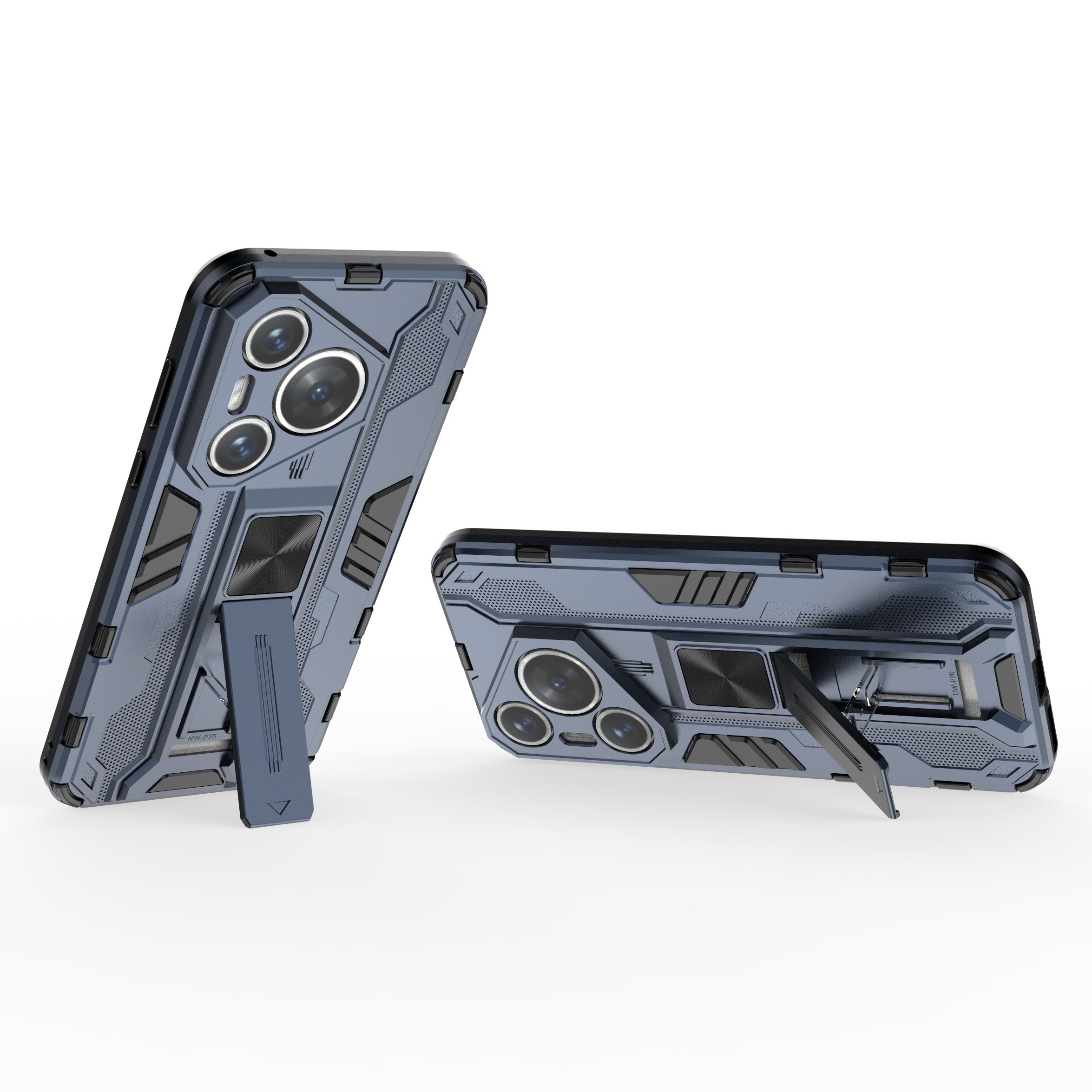 For Huawei Pura 70 Pro / Pura 70 Pro+ Case Kickstand PC + TPU Phone Back Cover - Blue