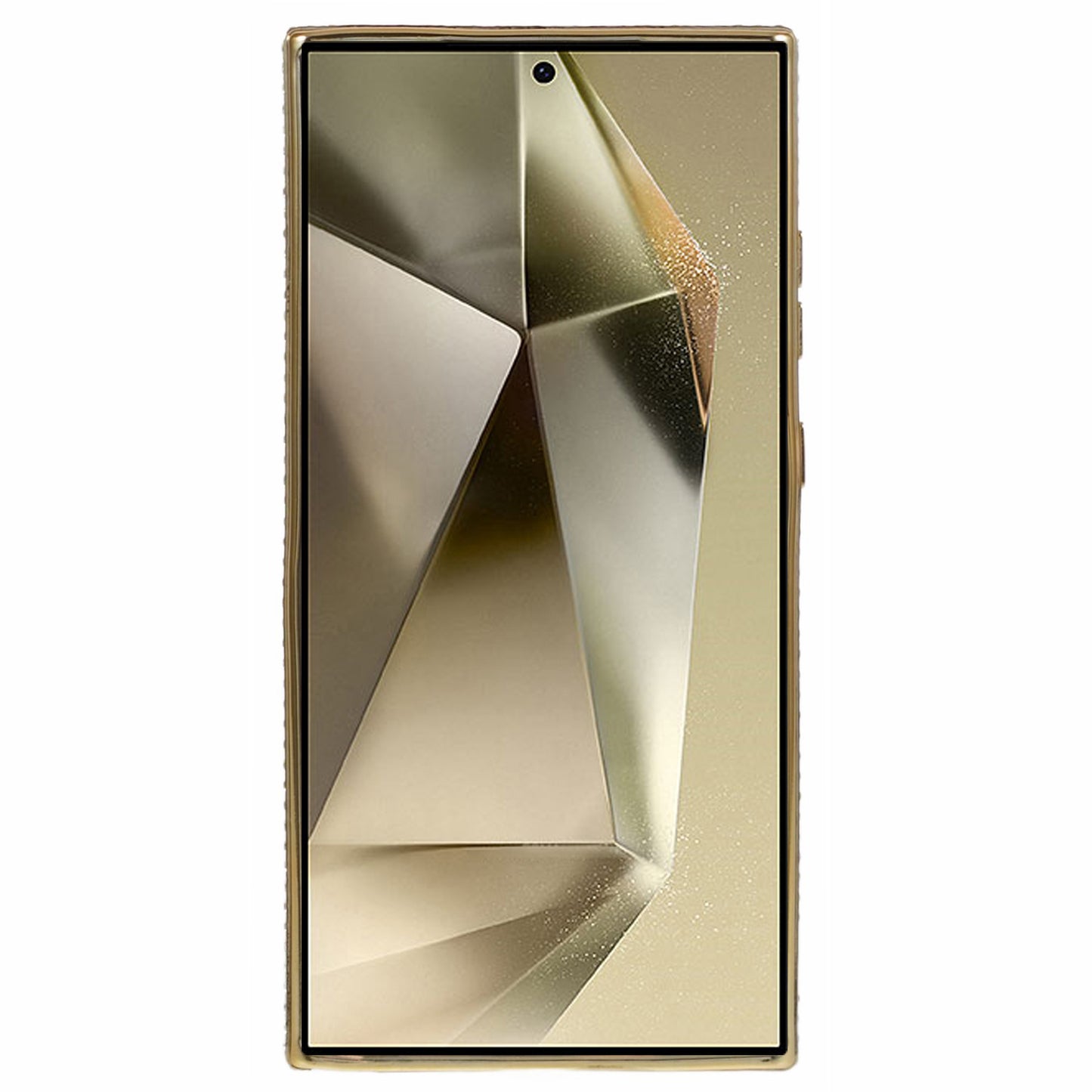 For Samsung Galaxy S24 Ultra TPU Case Rhinestones Decor Phone Protective Cover - Gold