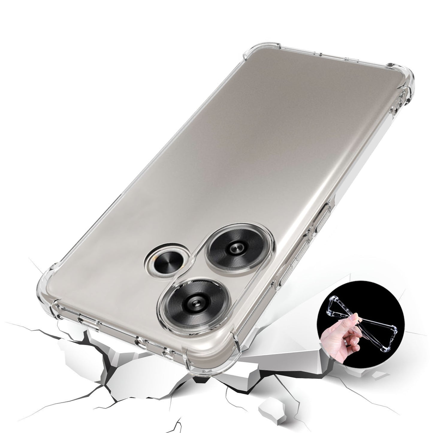 For Xiaomi Redmi Turbo 3 5G TPU Case Clear Airbag Protection Phone Shell