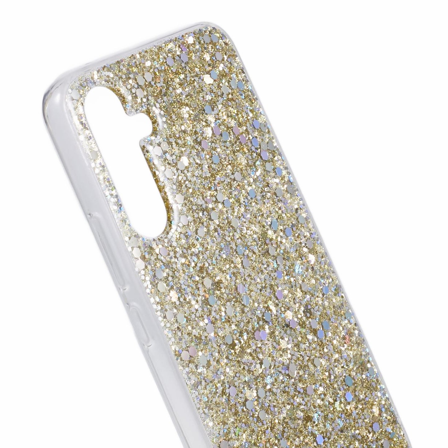 For Samsung Galaxy A25 5G (Global) (161.0 x 76.5 x 8.3mm) Case Soft TPU Glittery Mobile Phone Cover - Gold