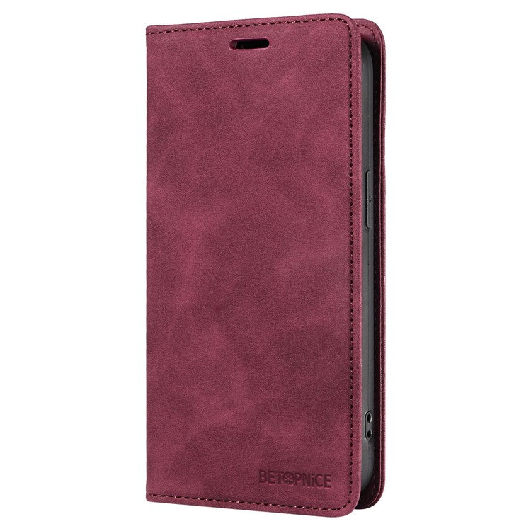 BETOPNICE 003 For Samsung Galaxy M55 5G / C55 5G / F55 5G Case Magnetic Closing Leather Cover RFID Blocking Wallet - Red