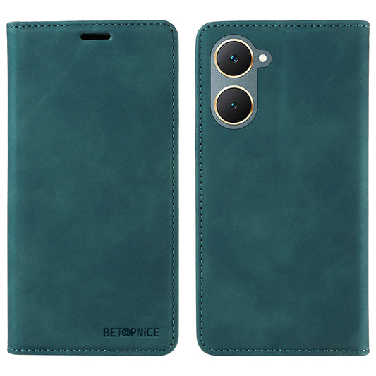BETOPNICE 003 For vivo Y03 Case RFID Blocking Wallet Leather Flip Phone Cover - Green