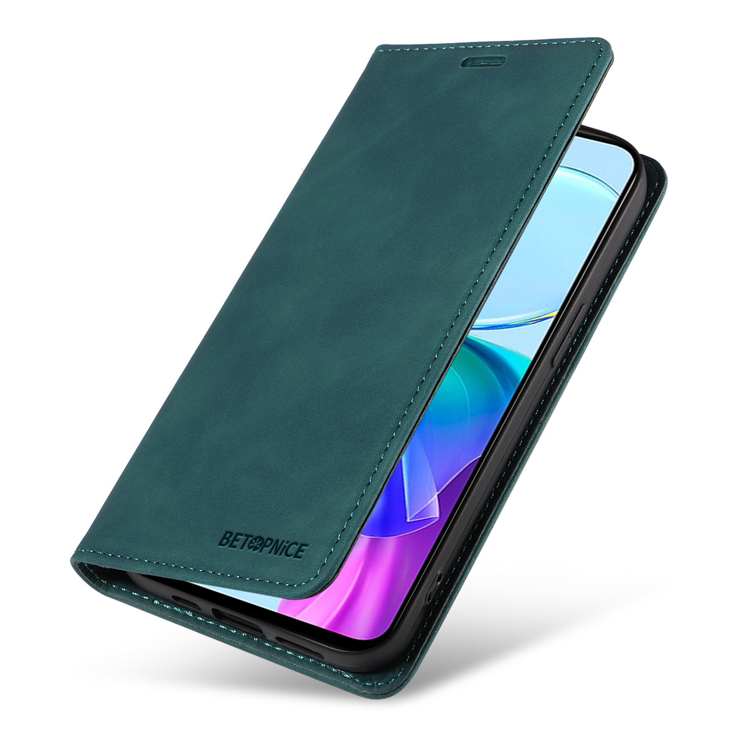 BETOPNICE 003 For vivo Y03 Case RFID Blocking Wallet Leather Flip Phone Cover - Green