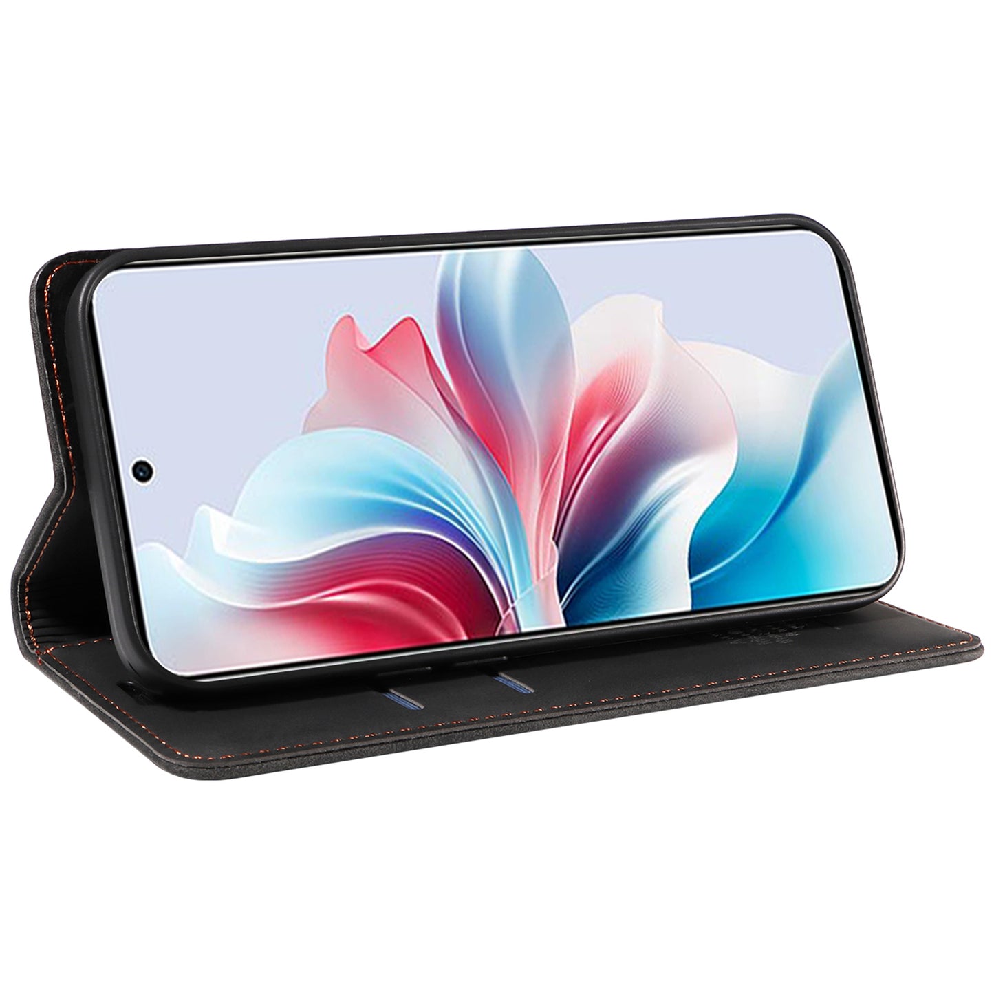 BETOPNICE 003 For Oppo Reno11 F 5G / F25 Pro 5G Case RFID Blocking Leather+TPU Wallet Phone Protector - Black