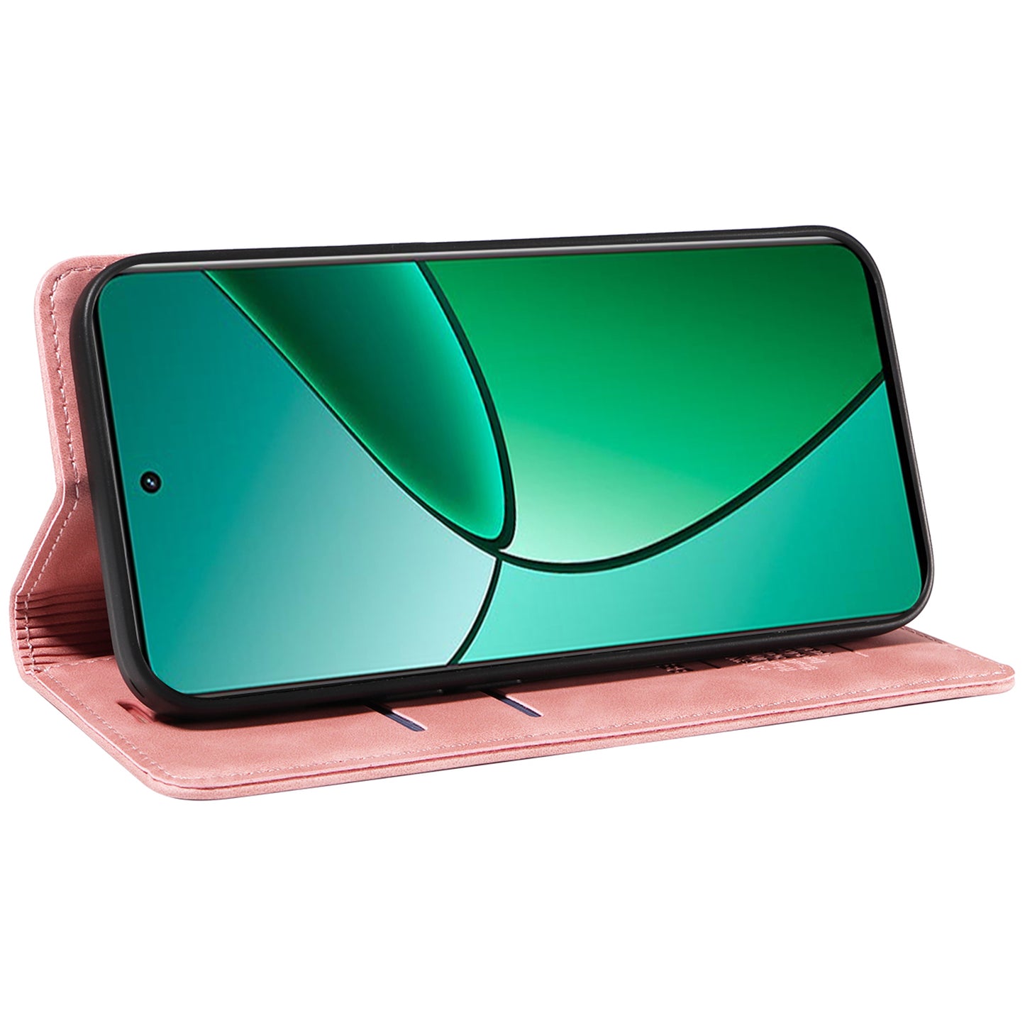 BETOPNICE 003 For Realme 12+ 5G / Narzo 70 Pro 5G Magnetic Case Card Slots RFID Blocking Phone Cover - Pink