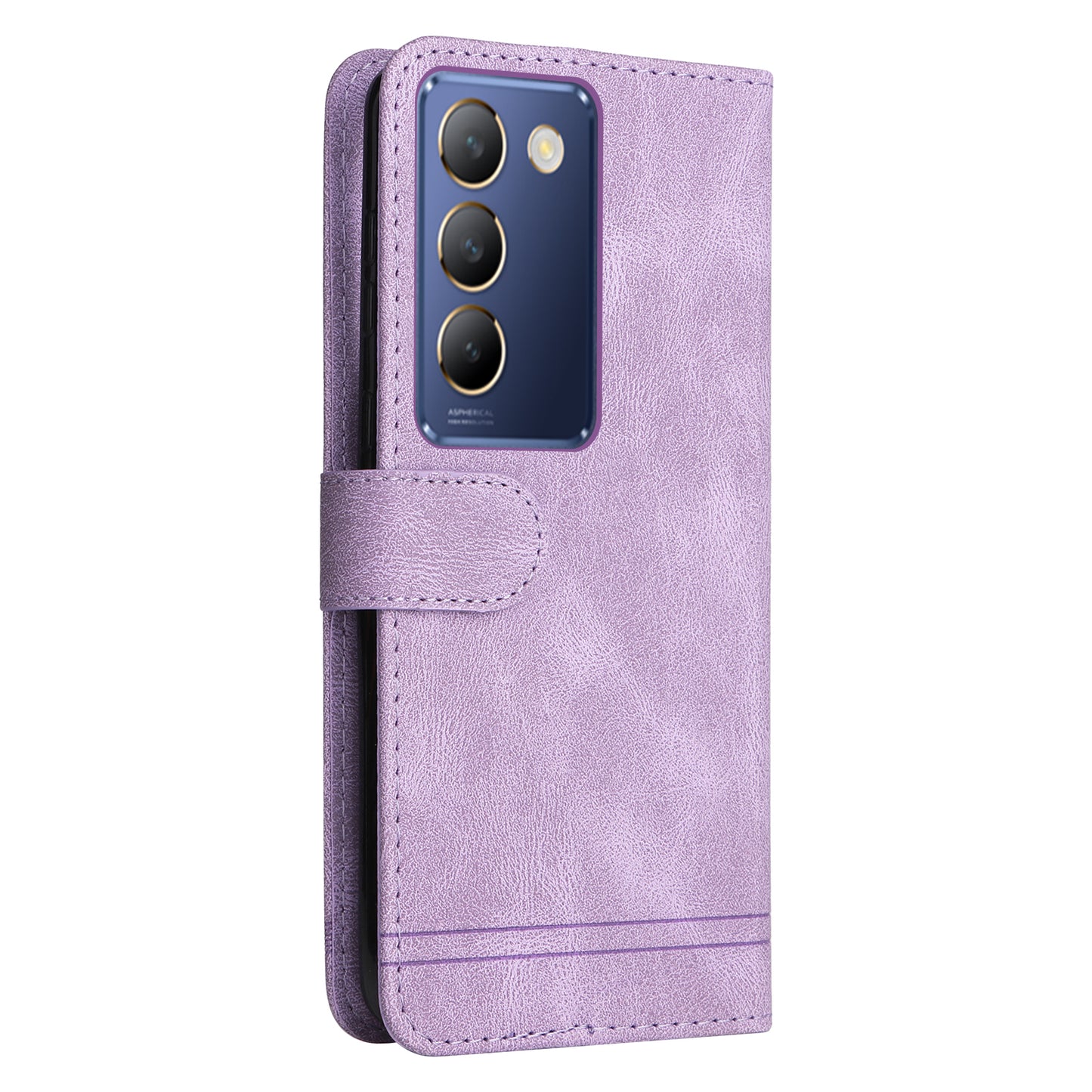 For vivo Y200e 5G / Y100 5G (Indonesia) / T3 5G (India) / V30 Lite 5G (India) Skin-touch Case Imprinted with Lines - Purple