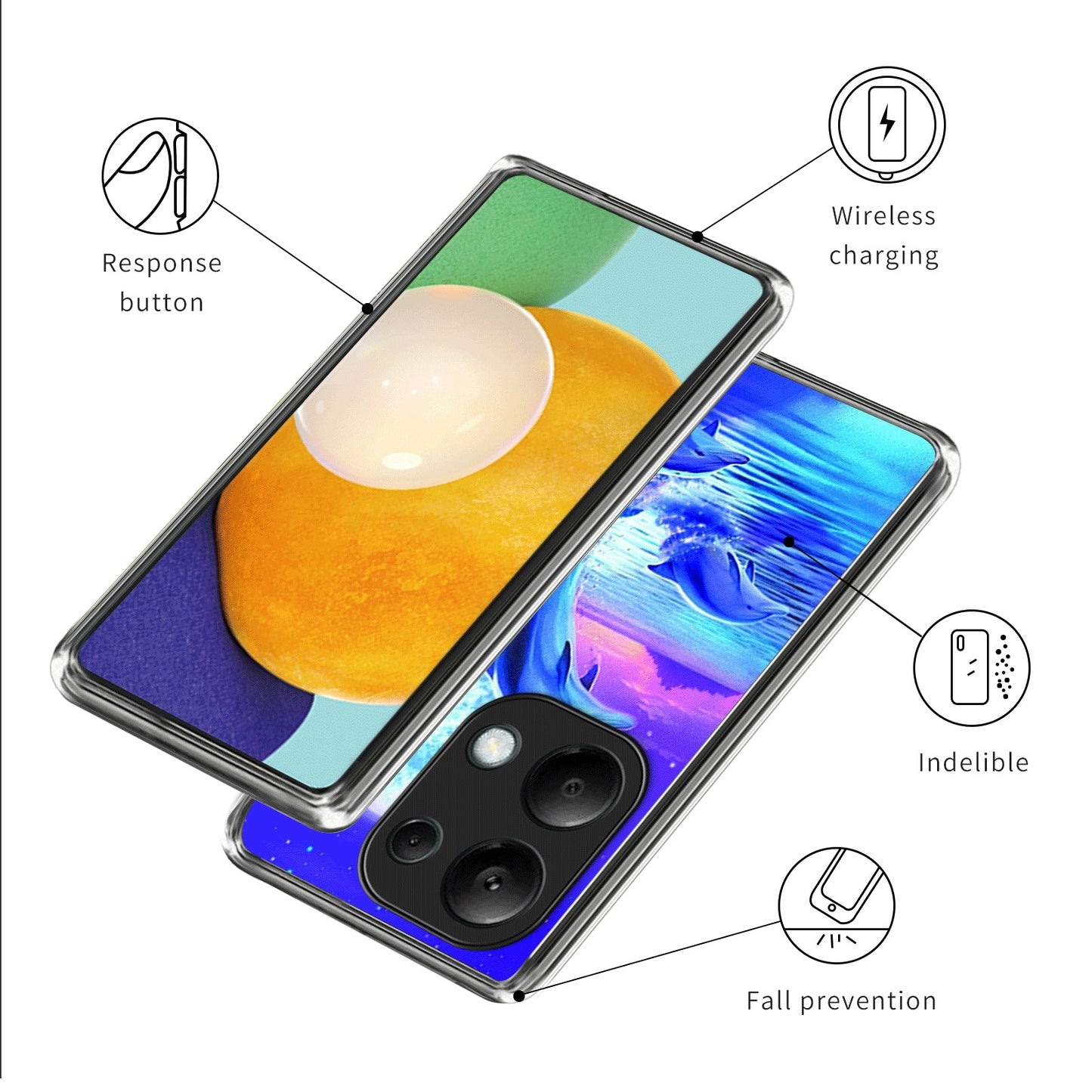 For Xiaomi Redmi Note 13 Pro 4G / Poco M6 Pro 4G Case Pattern Printed TPU Slim Phone Cover - Style E