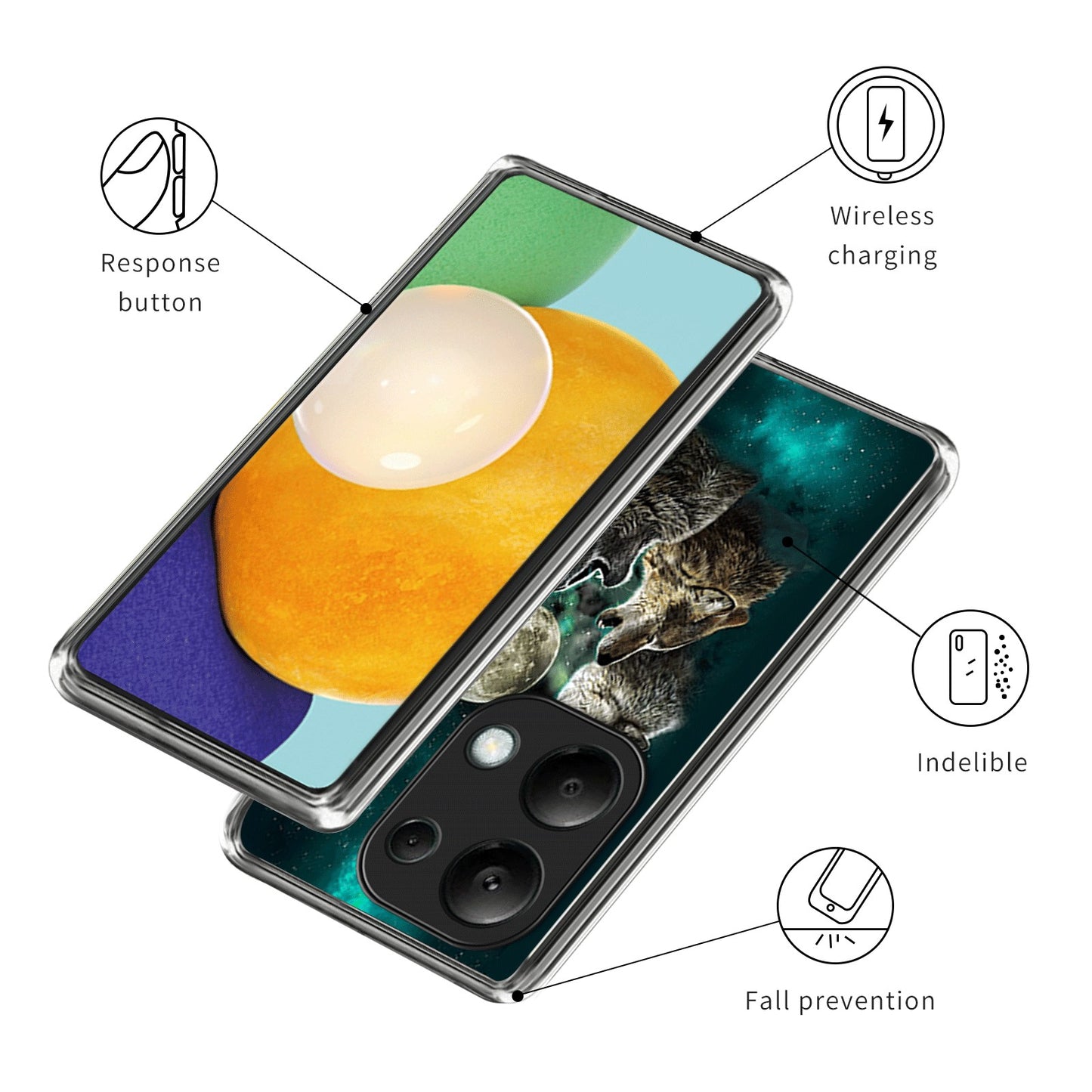 For Xiaomi Redmi Note 13 Pro 4G / Poco M6 Pro 4G Case Pattern Printed TPU Slim Phone Cover - Style G