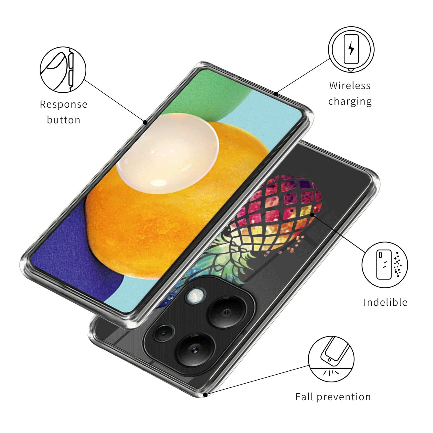 For Xiaomi Redmi Note 13 Pro 4G / Poco M6 Pro 4G Case Pattern Printed TPU Slim Phone Cover - Style H