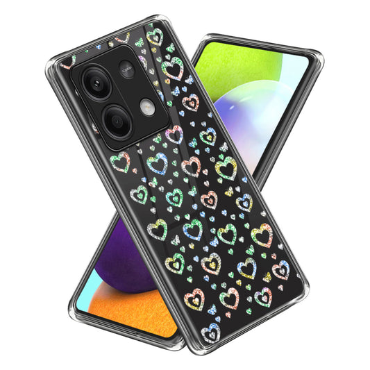 For Xiaomi Redmi Note 13 5G Case Pattern Printing Anti-scratch Phone TPU Cover - Heart Rainbow